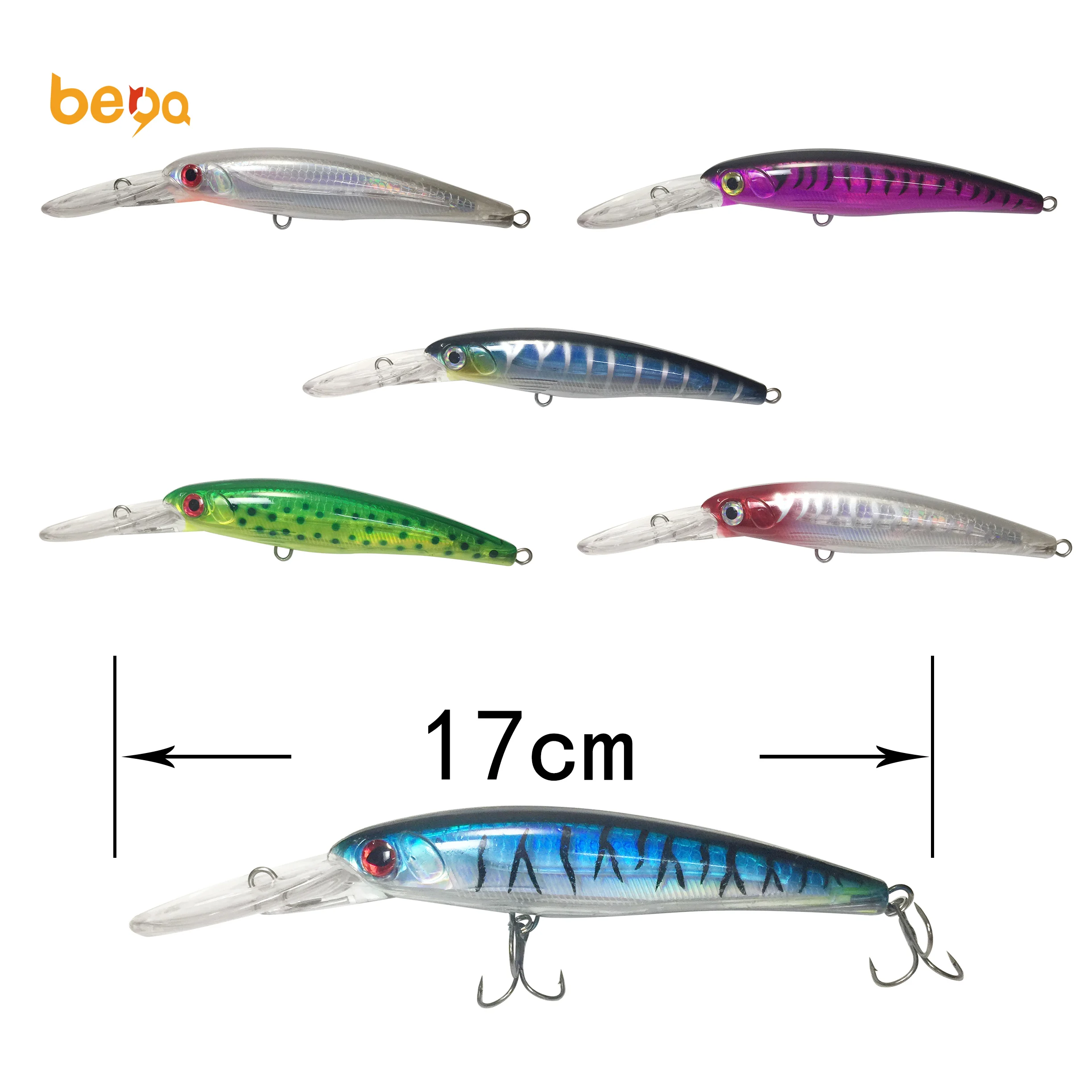 

2019 New Product 3D Eyes Hard Plastic Minnow Fishing Bait  30g Fishing Lure For Bass, Gray/green/red/blue/orange,customizable