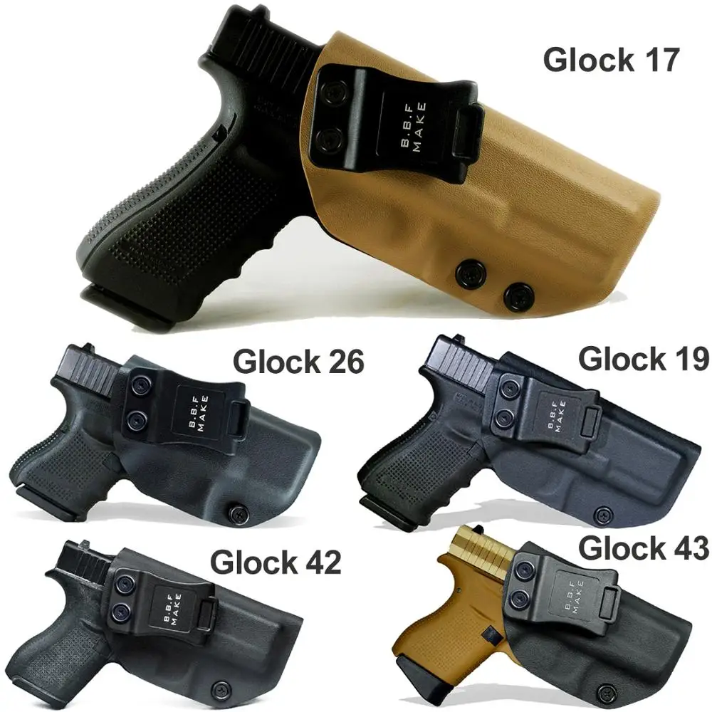 

B.B.F Make Glock 19 17 25 26 27 28 43 23 3132 Gun Holster Inside Concealed Carrier Pistol Case IWB KYDEX Holster Gun Bag