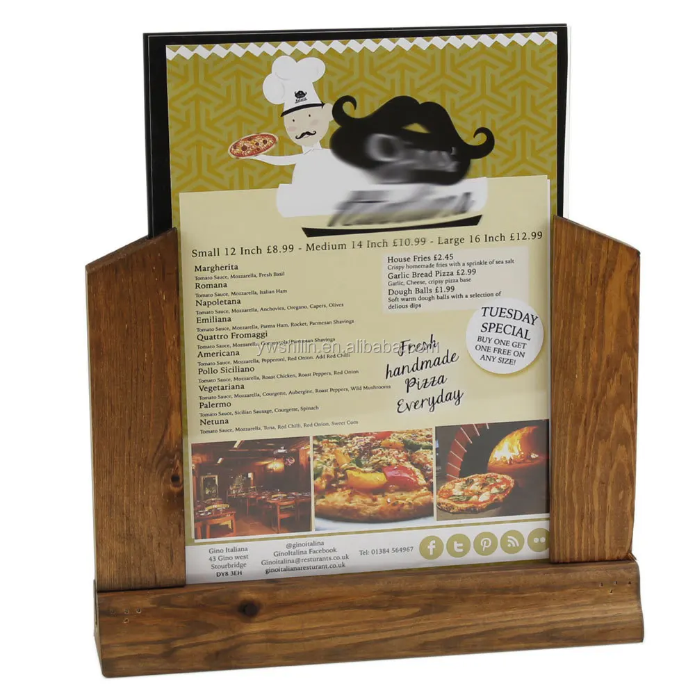 Hot Sales Restaurant Wooden Flip Menu Holder Buy Wooden Menu Holder