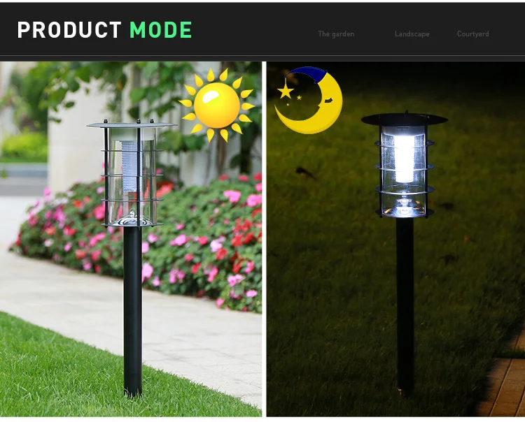 Fast Shipping Stainless Steel IP55 Waterproof LED Solar Lawn Lights Outdoor Solar Stake Light
