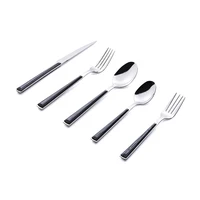 

2019 Luxury Cutlery Set Stainless Steel Black Handle Flatware