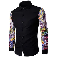 

A3905 Mens cheap bulk fancy shirts sublimation print dress shirts