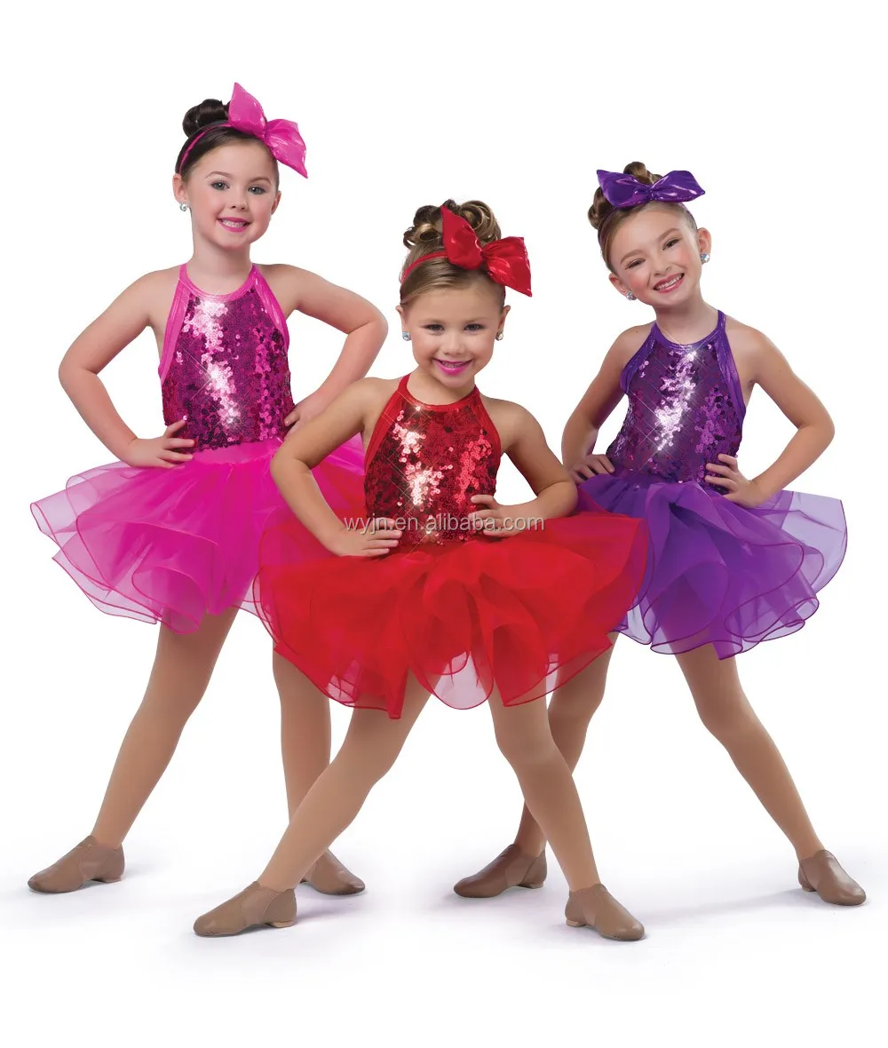 2017 wholesale kid white sequin dress girls hot pink ballet tutu