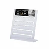 Post Insert Clear Acrylic Counter Display Jewelry 5 Tiers 13x16cm Slant L Shape Acrylic Septum Rings Display