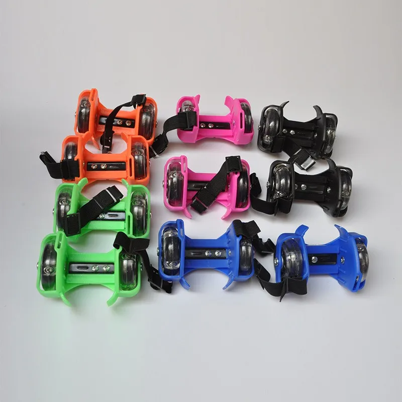 Adjustable Heel 2 Wheels Flashing Skate Roller With Led Lights Shoes