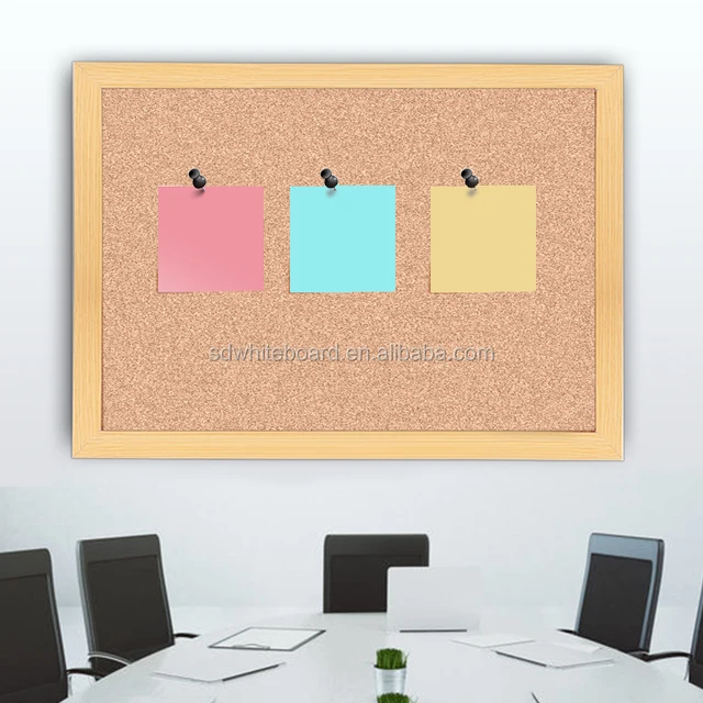 cork notice board/cork board standard sizes for wholesale