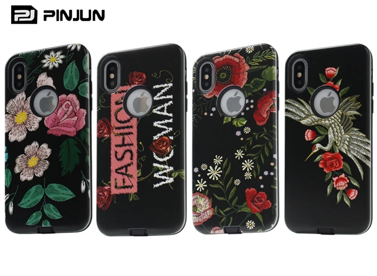3d Embroidery Relief Printing Custom Phone Cases Dropshipping For