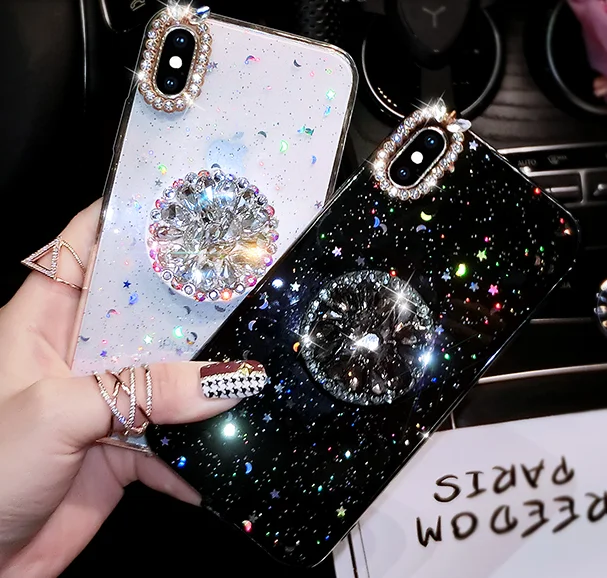 Bling Luxury Fashion Colorful Cute Sparkle Glitter Soft TPU Case For Iphone X XS/XR/XS MAX Case