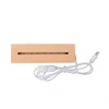 High Quality Beech Wooden Display Led Sign Base, Rectangle Led Light Base