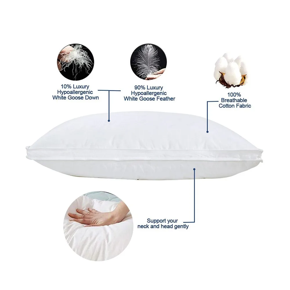 Cheap Cost 100 Goose Down Feather Hotel Pillow 5 Star Wholesale Buy