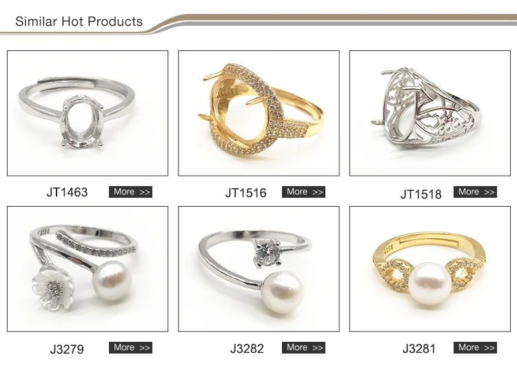 Wholesale custom ring mountings charming silver ring designs for wedding ring