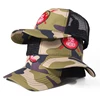 Customized 5 / 6 Panels Embroidered Patch Sport Trucker Hat Summer Mesh Cap with Adjustable Snapback Strap