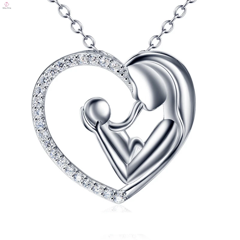 mothers day necklace silver