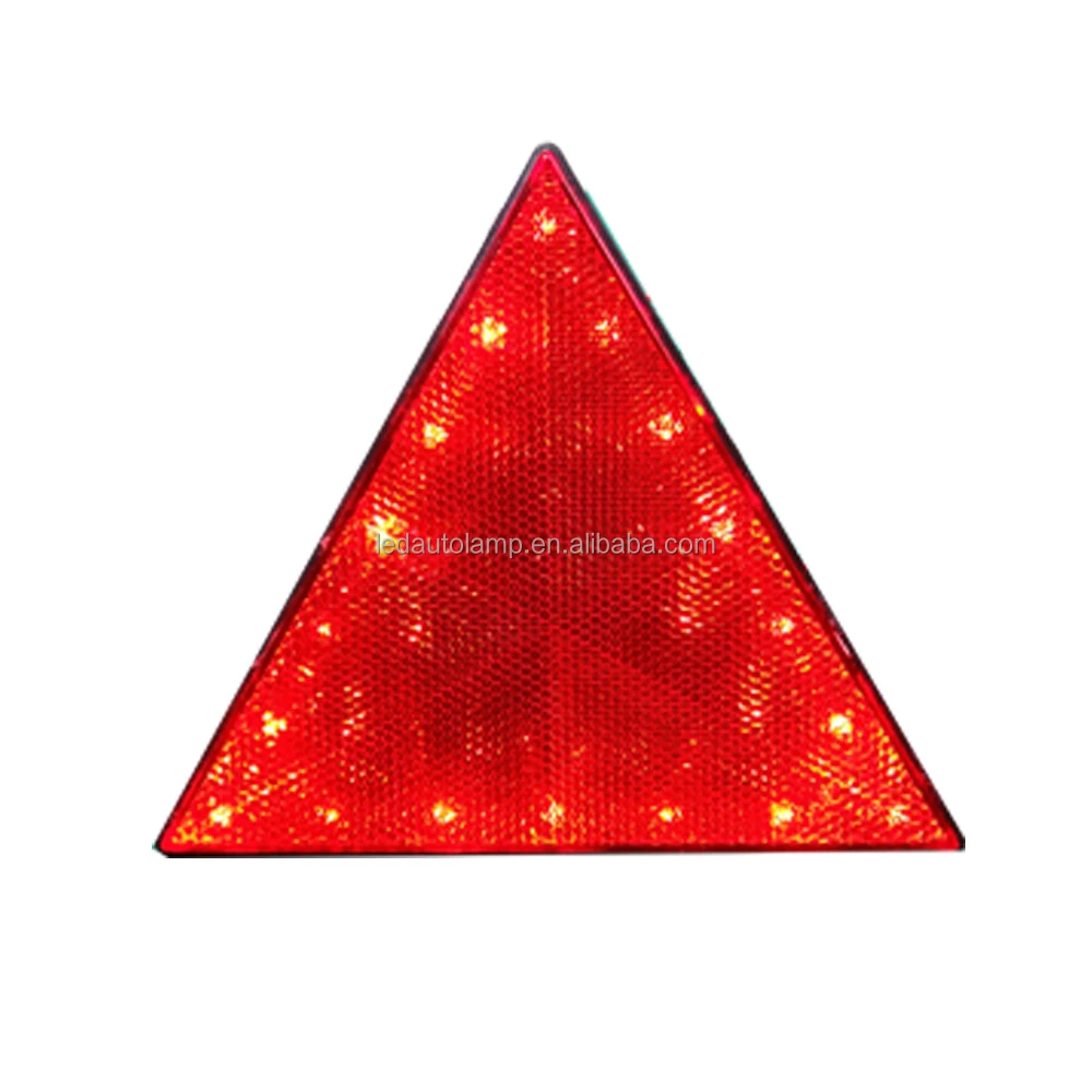 UV PC 16pcs Vehicle Road Safety Reflector LED Truck Trailer Triangle Reflector Warning