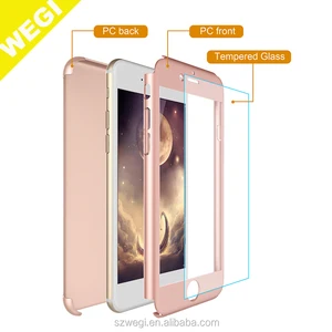 iPhone 360 Degree Full Coverage Case Tempered Glass