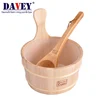 Wooden drum and spoon Sauna accessories for sauna room
