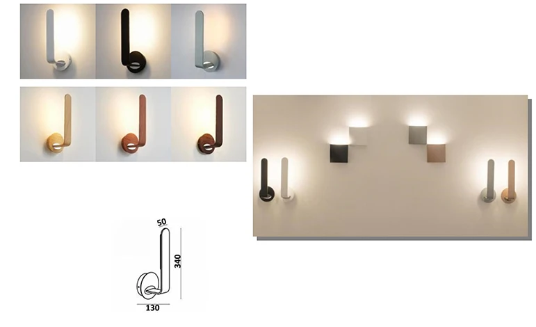 Decorative aluminum  led indoor wall light 6W  for hotel vila home lighting