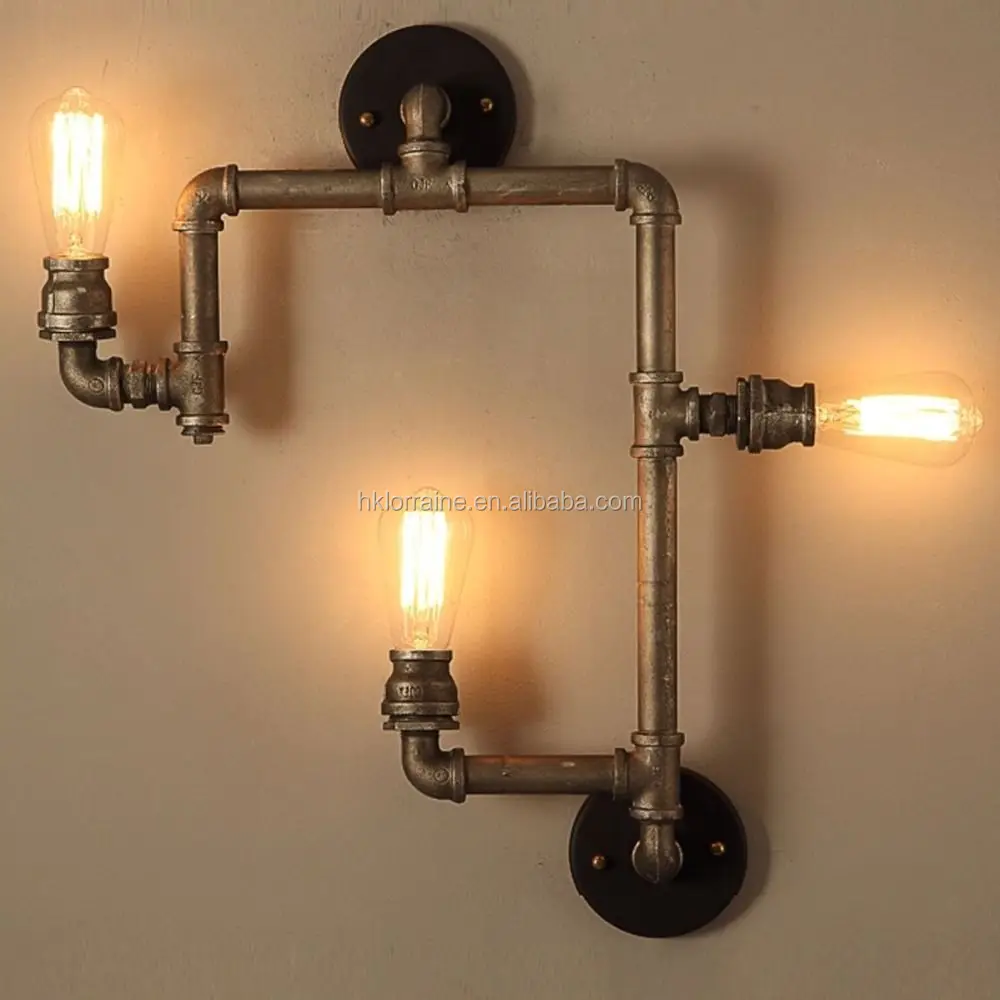 5 Heads Water Pipe Steampunk Vintage Wall Lights For Dining Room Bar Home Decoration American Loft E27 Sconce Lighting 5 Heads Water Pipe Steampunk Vintage Wall Lights For Dining Room Bar Home Decoration American Loft E27 Sconce Lighting