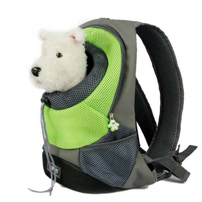 

Wholesale Portable Front Dogs Breathable Backpack Pets Outdoor Carrier Bags, As pictures