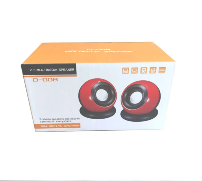 Portable Magic Ball Wired 2-way Small USB Speaker Small Mini Speaker 3.5mm Audio Interface 3W for Music Player - ANKUX.COM
