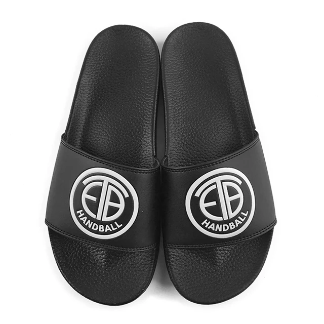 Greatshoe Custom Logo Black Sliders Slippers For Men,Custom Blank Slide ...