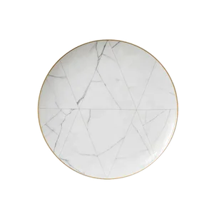 Image of 12 inch marble design wedding bone china charger plates for party