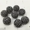 AAA Quality Hematite 20MM Disco Rhinestone Acrylic Gumball Chunky Beads For Necklace Handmade