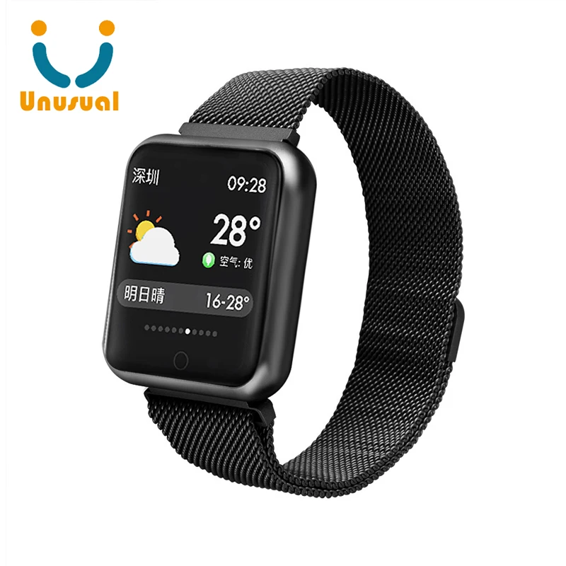 P68 heart rate monitor blood pressure ip68 smart watch