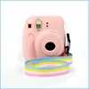 Canvas instax mini camera candy color shoulder straps