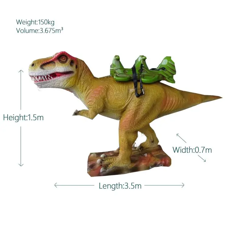 Remote control Animatronic Dinosaur Ride For Playground