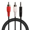 3.5 MM Male Jack to AV 2 RCA Male Stereo Music Optical Audio Cable Cord