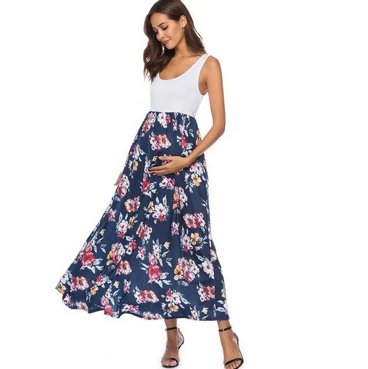 

pregnant women clothes dress pregnancy gifts long pregnant ladies dresses european style women dresses casual pregnancy clothes, As pictures