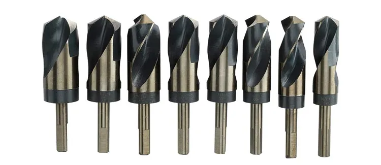 8Pcs Inch Black and Gold Silver and Deming Blacksmith HSS Drill Bit Set for Metal Steel Drilling in Aluminium Box