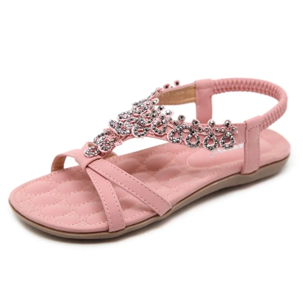 

Comfortable PU Material Casual Lightweight Women Flat Sandals