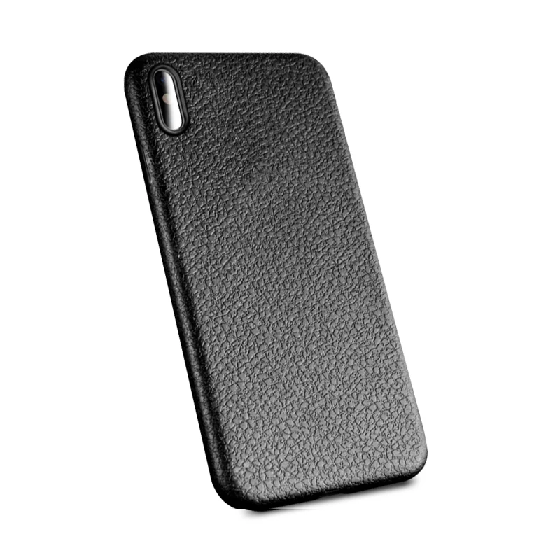 
Soft tpu leather phone case for iPhone X full angle protect 