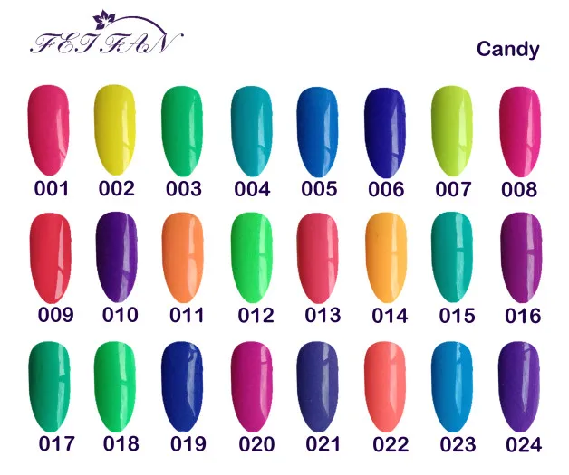 6pcs VEN Modern candy popular color UV led gel 15ml 24 colors for choice
