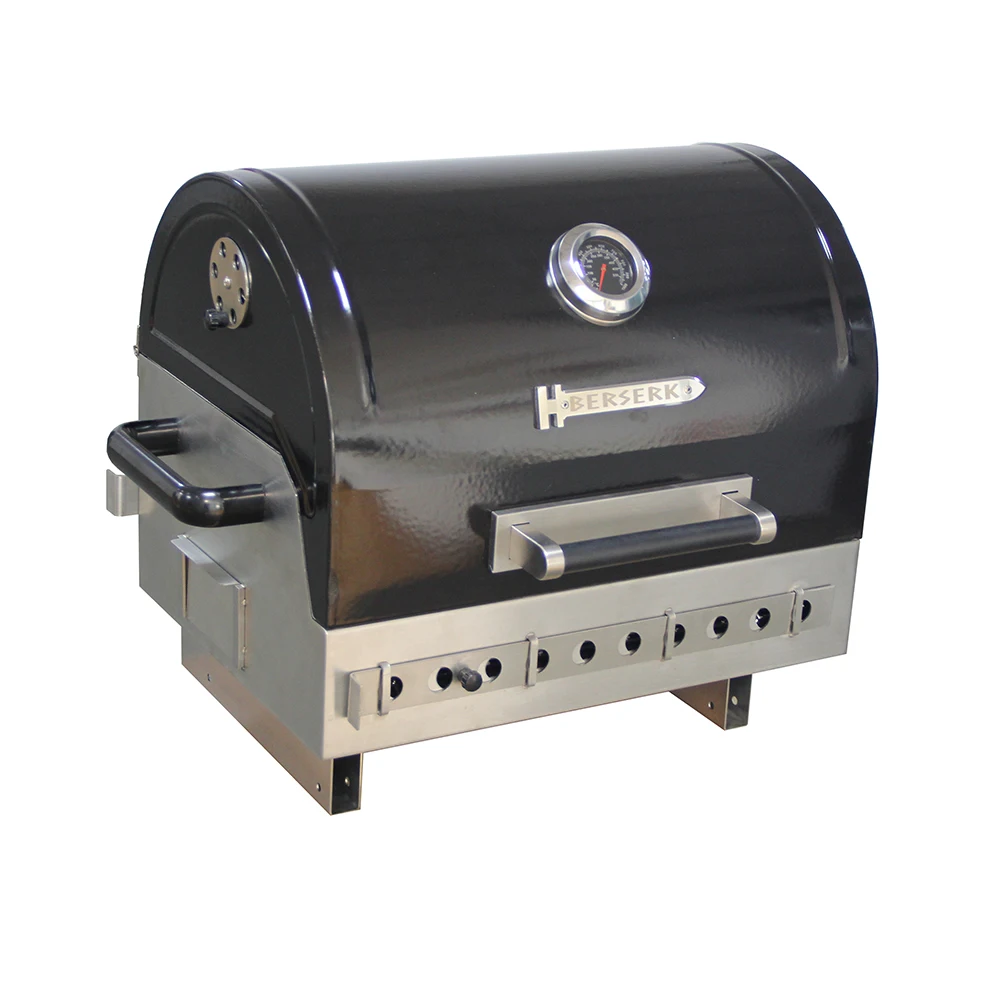 Smart Tabletop Barbecue Stainless Steel Charcoal Grill With Porcelain