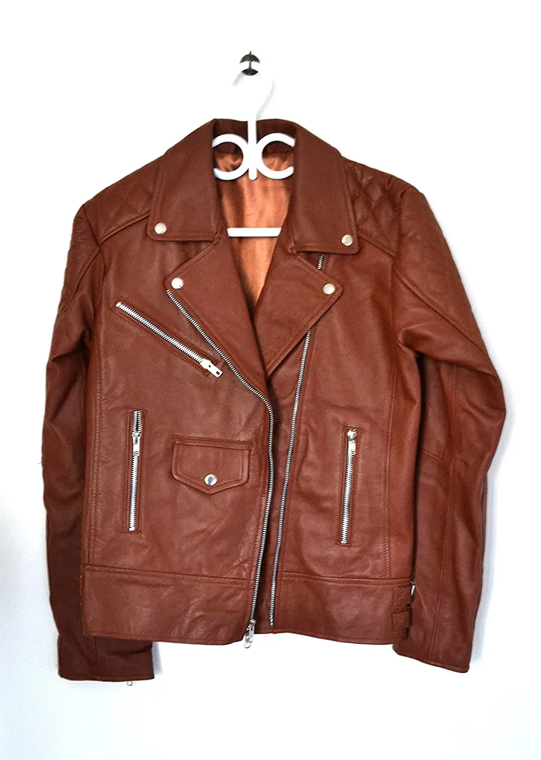 Amaya's Leather Skin Design Women Pure 100% Lambskin Leather Solid Biker Leather Jacket