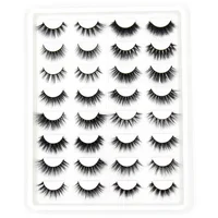 

16 Pairs package lash book eyelash vendors siberian mink eyelash extensions for wholesale
