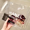 New Products PVC Water Proof Clear Cosmetic Bag Fashion Makeup Bag with White Ring Handle Washing Bag