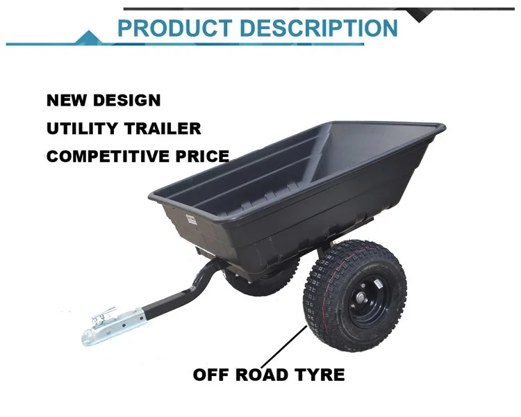 100 New Pp Material Tub Atv Poly Dump Trailer Buy Atv Trailer,Atv