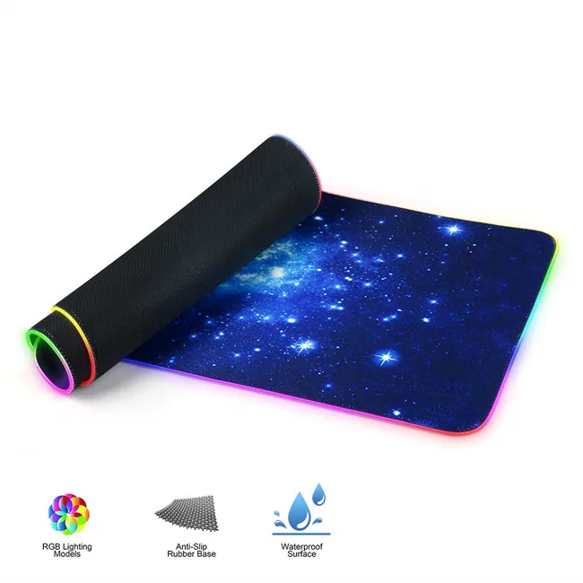 Tigwewings 2020 new fashion rgb rubber gaming mouse pad with led light