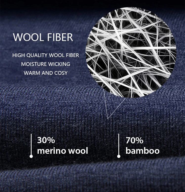 Men's winter thick thermal underwear merino wool mens long johns