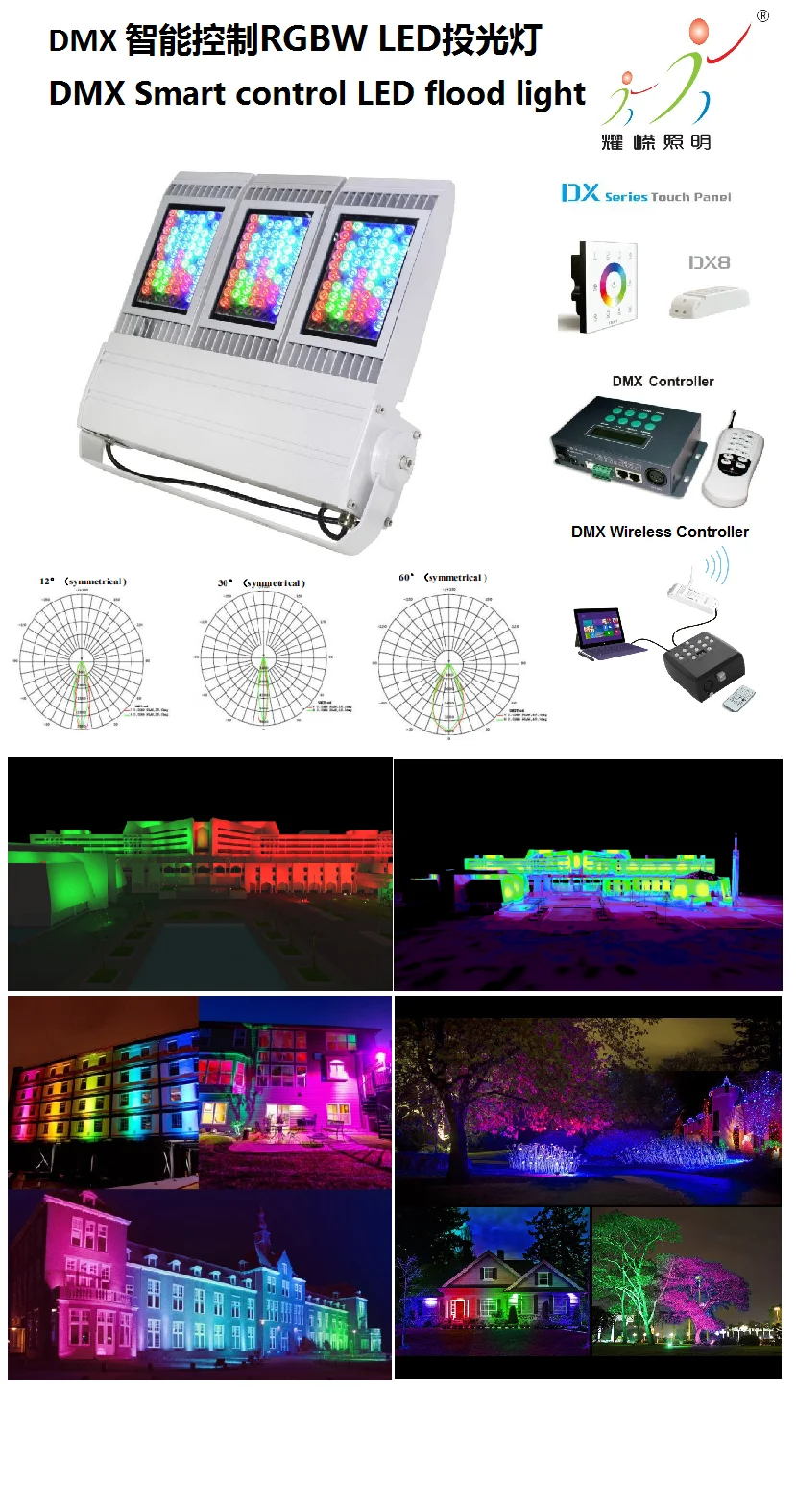 Multi Color Remote DMX 512 Control 30W 50W 100 Watt 120W 180W 240W LED ...