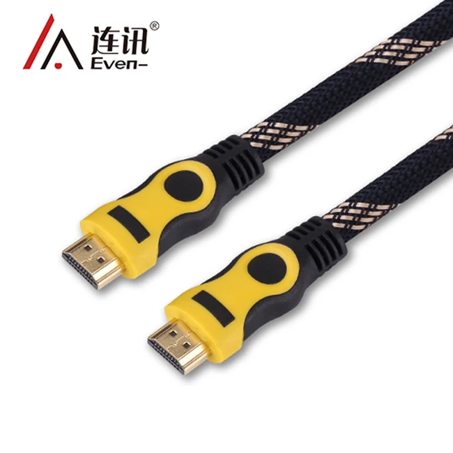 

wholesale 75ft high quality hdmi to hdmi cable for TV audio video, Yellow+black