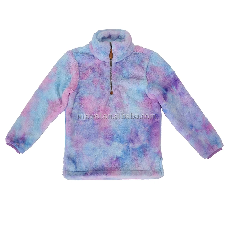 blue sherpa pullover