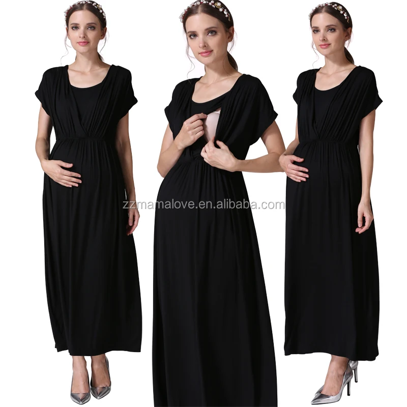 

Emotion Moms Wholesale Soft Cotton Jersey Plus size Prom Dress for Pregnant Women Maternity Dress