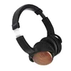 2019 china new factory wholesale active noise cancelling bass sound wireless anc unique wooden headphone
