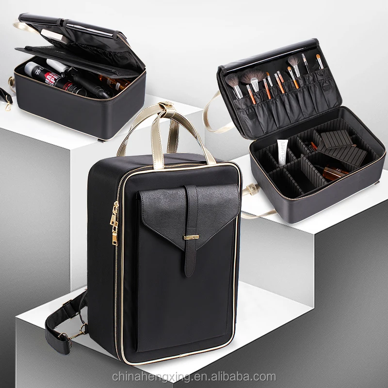 

Multi Layers High-Capacity Professional Black Nail Art Tattoo Semi-permanent Toolbox Makeup Case