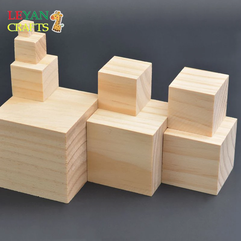 unfinished wooden blocks